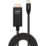 Lindy-40920-video-kabel-adapter-0-5-m-Mini-DisplayPort-HDMI-Zwart