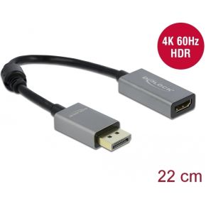 Delock 66436 Actieve DisplayPort 1.4 naar HDMI-adapter 4K 60 Hz (HDR)