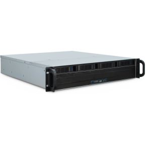 Inter-Tech 2U 2404L S-ATA Rack Zwart, Grijs