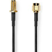 Nedis Antennekabel | SMA Male | SMA Female | Verguld | 50 Ohm | Enkelvoudig Afgeschermd | 2.00 m | Rond |