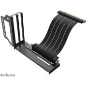 Akasa RISER BLACK PRO, Vertical GPU Holder + Premium PCIe 3.0 Riser cable 90&deg; PCIe 3.0 x16 Female 1