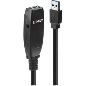 Lindy 43322 USB-kabel 15 m USB 3.2 Gen 1 (3.1 Gen 1) USB A Zwart