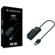 Conceptronic-ABBY01B-kabeladapter-verloopstukje-USB-A-SATA-Zwart