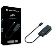 Conceptronic-ABBY02B-kabeladapter-verloopstukje-USB-C-SATA-Zwart