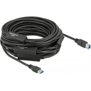 DeLOCK 85382 USB-kabel 20 m 2.0/3.2 Gen 1 (3.1 Gen 1) USB A USB B Zwart