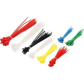 LogiLink KAB0018 kabelbinders 200 stuks verschillende kleuren/afmetingen