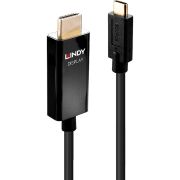 Lindy 43293 video kabel adapter 3 m USB Type-C HDMI Type A (Standaard) Zwart