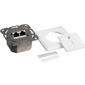 LogiLink NP0123 wandcontactdoos 2x RJ45