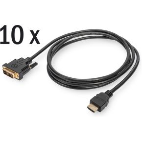 ASSMANN Electronic AK-990921-020-S video kabel adapter 2 m HDMI Type A (Standaard) DVI-A Zwart