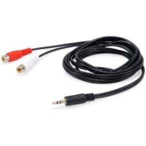 Equip 147093 audio kabel 250 m 2 x RCA 3.5mm Zwart