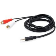 Equip 147093 audio kabel 250 m 2 x RCA 3.5mm Zwart