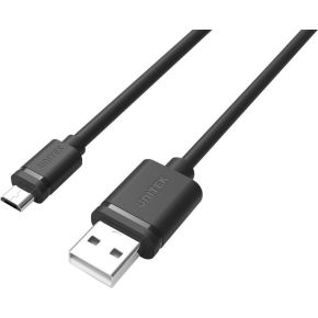 UNITEK Y-C435GBK USB-kabel 3 m USB 2.0 USB A Micro-USB B Zwart