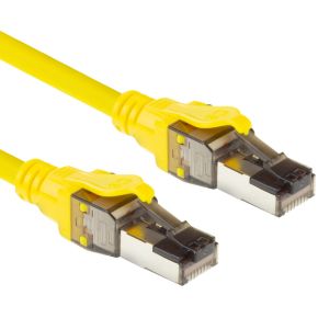 ACT Gele 1,5 meter SFTP CAT8 patchkabel snagless met RJ45 connectoren