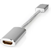 Nedis DisplayPort-Kabel | DisplayPort Male | HDMI© Output | 4K@60Hz | Verguld | 0.20 m | Rond | Gebreid