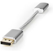 Nedis-DisplayPort-Kabel-DisplayPort-Male-HDMI-copy-Output-4K-60Hz-Verguld-0-20-m-Rond-Gebreid