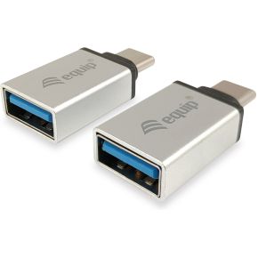 Equip 133473 tussenstuk voor kabels USB Type C USB Type A Zilver