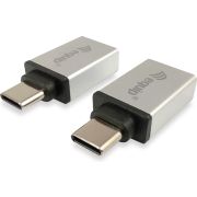Equip-133473-tussenstuk-voor-kabels-USB-Type-C-USB-Type-A-Zilver
