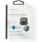 Nedis-Stereo-Audioadapter-2x-RCA-Male-3-5-mm-Female-Verguld-Recht-Aluminium-Gunmetal-1-st-