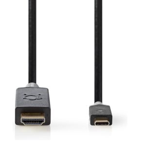 Nedis USB-Adapter | USB 3.2 Gen 1 | USB Type-C© Male | HDMI© Connector | 1.00 m | Rond | Verguld | PVC