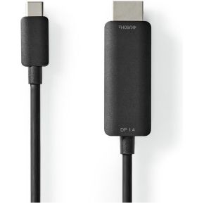 Nedis USB-Adapter | USB 3.2 Gen 1 | USB Type-C© Male | HDMI© Connector | 1.00 m | Rond | Vernikkeld |