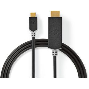 Nedis USB-Adapter | USB 3.2 Gen 1 | USB Type-C© Male | HDMI© Connector | 2.00 m | Rond | Verguld | PVC