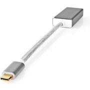 Nedis USB-Adapter | USB 3.2 Gen 1 | USB-C© Male | DisplayPort Male | 5 Gbps | 0.20 m | Rond | Verguld |