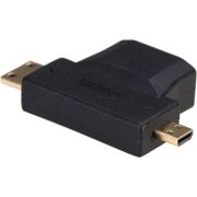 Akyga-AK-AD-23-tussenstuk-voor-kabels-HDMI-miniHDMI-microHDMI-Zwart