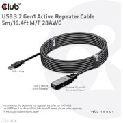 CLUB3D-CAC-1404-USB-kabel-5-m-USB-3-2-Gen-1-3-1-Gen-1-USB-A-Zwart