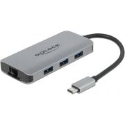 DeLOCK 63252 notebook dock & poortreplicator Bedraad USB 3.2 Gen 1 (3.1 Gen 1) Type-C Grijs