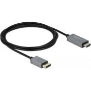 Delock 85929 video kabel adapter 2 m HDMI Type A (Standaard) DisplayPort Zwart, Grijs
