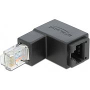 Delock 86423 Adapter RJ45-stekker naar beneden haaks > RJ45-aansluiting Cat.6 UTP