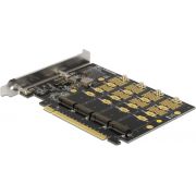 Delock 89017 PCI Express x16-kaart naar 4 x interne NVMe M.2 Key M - Bifurcatie