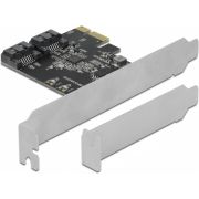 Delock 90431 2-poorts SATA PCI Express x1-kaart - vormfactor met laag profiel