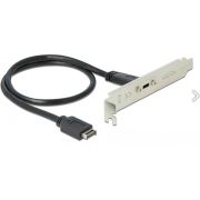 DeLOCK 89936 tussenstuk voor kabels USB A USB C Zwart