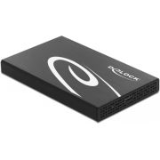 DeLOCK 42611 behuizing voor opslagstations HDD-/SSD-behuizing Zwart, Wit 2.5"