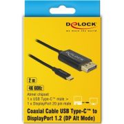 DeLOCK-83710-video-kabel-adapter-2-m-USB-Type-C-DisplayPort-Zwart