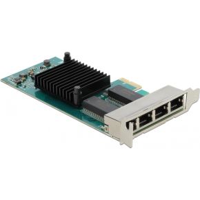 Delock 88504 PCI Express x1-kaart 4 x RJ45 Gigabit LAN i350