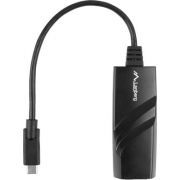 Lanberg-NC-1000-02-tussenstuk-voor-kabels-USB-C-RJ-45-Zwart