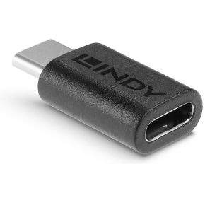 Lindy 41893 tussenstuk voor kabels USB 3.2 Type C Zwart