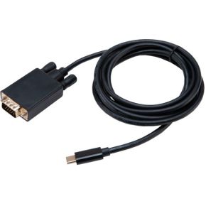 Akasa AK-CBCA17-18BK tussenstuk voor kabels USB Type-C VGA Zwart