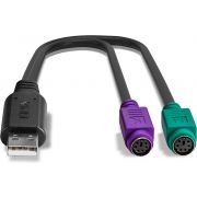 Lindy-42651-tussenstuk-voor-kabels-USB-A-1-1-2-x-Mini-DIN-6-Pin-Zwart