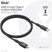 CLUB3D-CAC-1526-USB-kabel-1-m-USB-3-2-Gen-1-3-1-Gen-1-USB-C-Micro-USB-B-Zwart