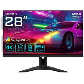 Gigabyte M28U - LED-Monitor - 28" IPS - 3840 x 2160 UHD - 144 Hz - 1 ms - 300 cd/m² - 1000:1 - zwart
