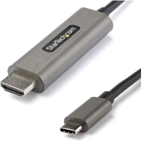 StarTech.com CDP2HDMM4MH video kabel adapter 4 m HDMI Type A (Standaard) USB Type-C Zwart, Zilver