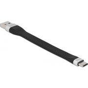 Delock 85771 USB 3.2 Gen 1 FPC platte lintkabel USB Type-A naar USB Type-C 13,5cm PD 3 A