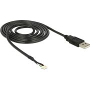 DeLOCK 1.5m, USB2.0-A/5p USB-kabel 1,5 m USB A Zwart
