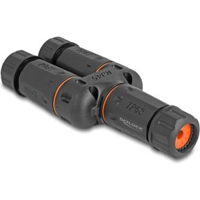 DeLOCK 88143 tussenstuk voor kabels RJ45 2x RJ45 Zwart