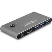 DeLOCK 18647 KVM-switch Antraciet