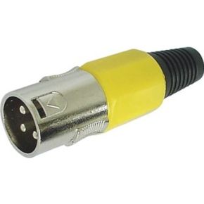 Mannelijke 3P Xlr Plug Vernikkeld Geel 4 St huismerk kopen in de aanbieding