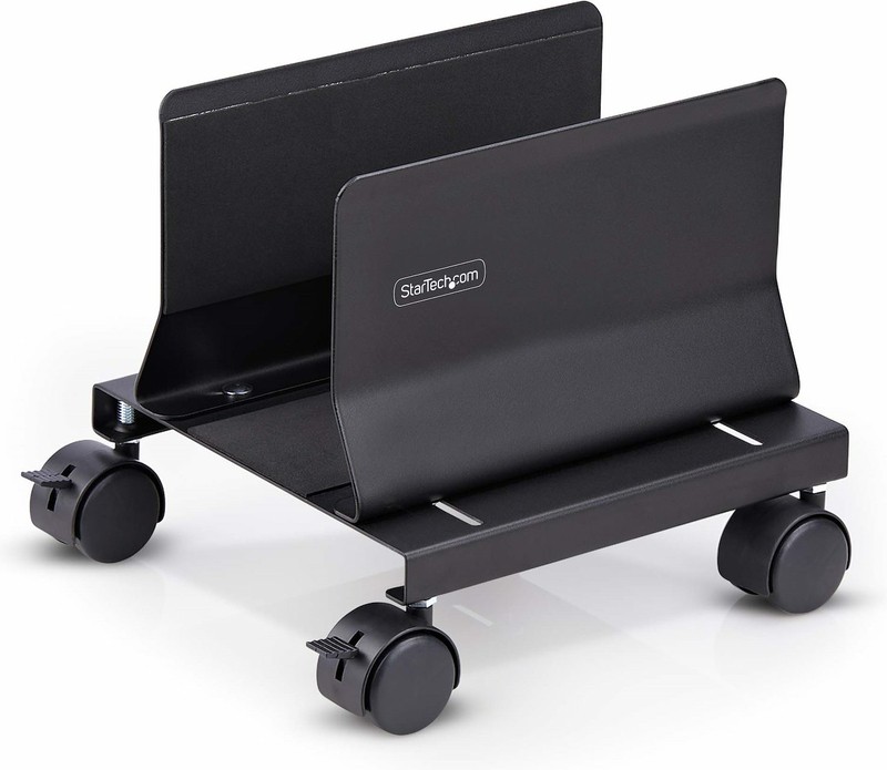 BONTEC Adjustable PC Holder Under Desk, Steel CPU Holder with
